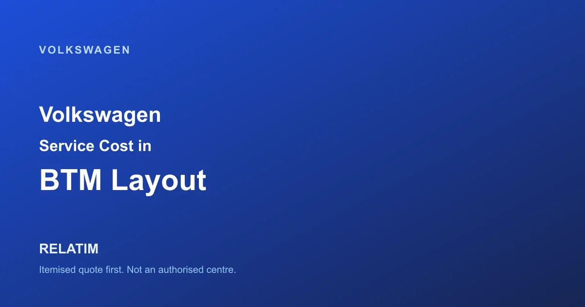 Volkswagen Service Cost in BTM Layout, Bangalore